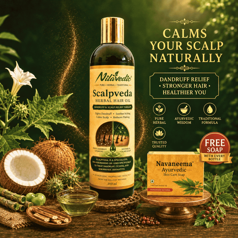 Scalpveda Herbal Hair Oil 200 ml | Ayurvedic Dandruff & Scalp Relief Oil
