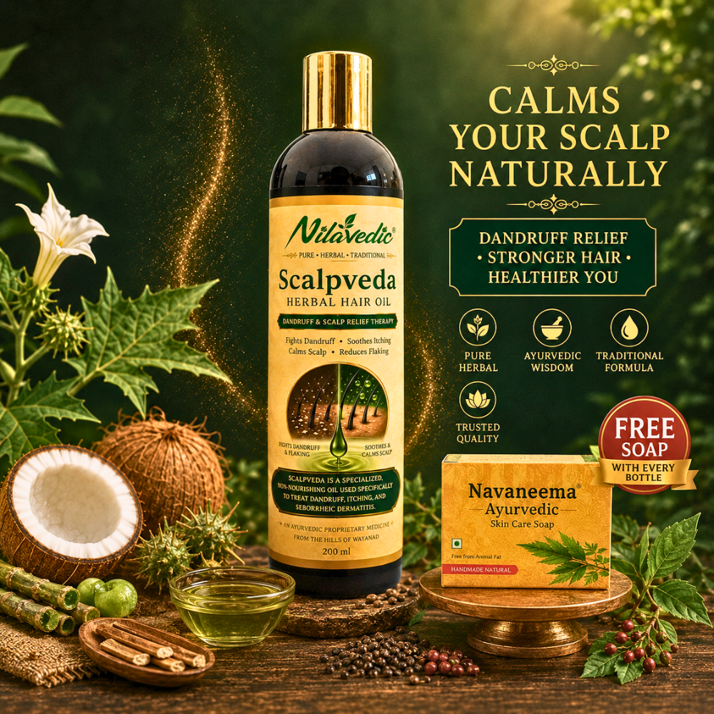 Scalpveda Herbal Hair Oil 200 ml | Ayurvedic Dandruff & Scalp Relief Oil