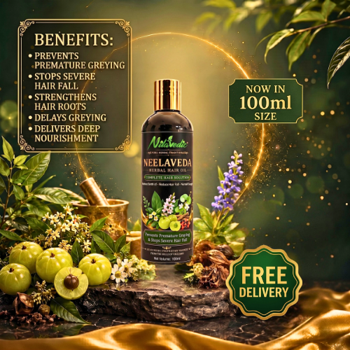Neelaveda Herbal Hair Oil 100 ml | Ayurvedic Oil for Hair Growth, Hair Fall & Premature Greying