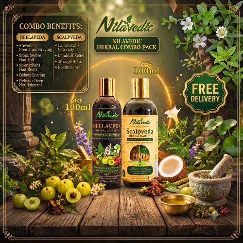 Scalpveda & Neelaveda Combo Pack (100 ml Each) | Ayurvedic Hair & Scalp Care Duo